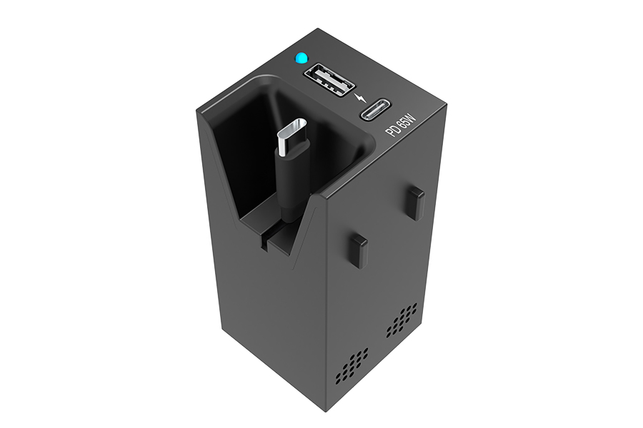 Модуль-зарядное устройство Wize Pro [WRTS-M-F-CRG] серия M, модули питания входы USB C: 5В 3A /9В 3A/12В 3A /15В 3A /20В 3.25A (65Вт), USB A :5В 3A/ 9В 2A /12В 1.5A, выход 100-250 Вт, 50/60Гц 10A, кабельный ретрактор USB C 70 см, кабель питания, для вре